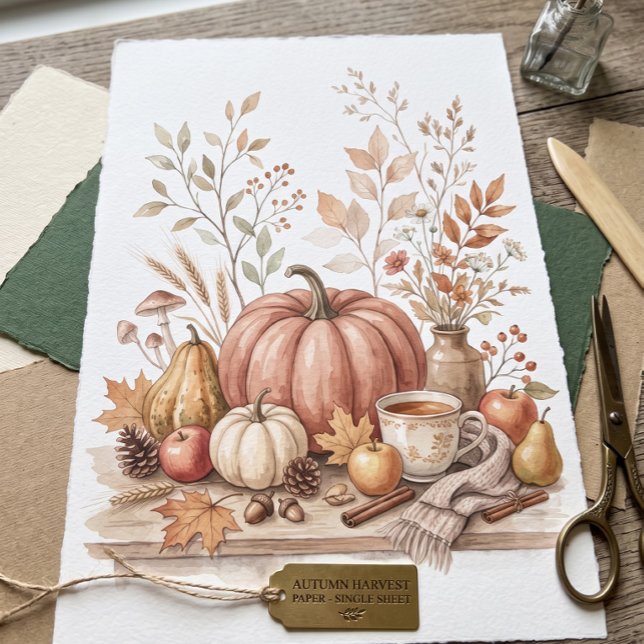 Autumn Watercolor Scrapbook Paper (Creator Uploaded)