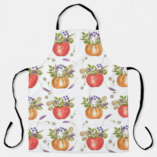 Autumn Watercolor, Seamless Composition. Apron