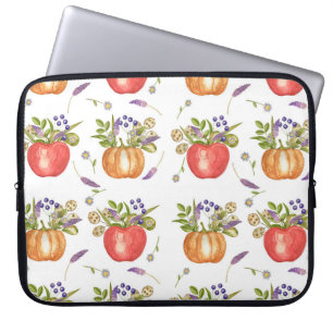Autumn Watercolor, Seamless Composition. Laptop Sleeve
