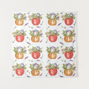 Autumn Watercolor, Seamless Composition. Tapestry