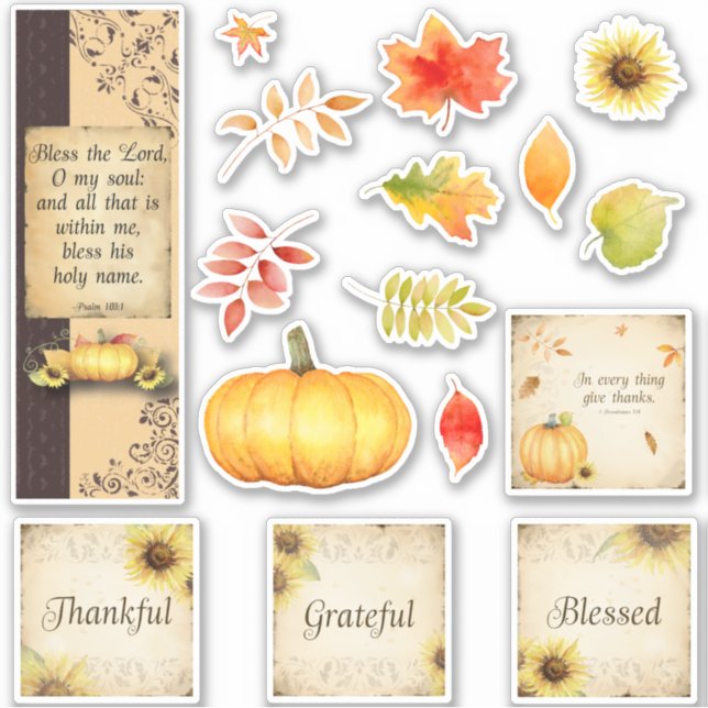 Autumn Watercolor Stickers (Front)