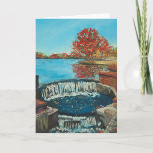 Autumn Waterfall, Brookwood Hall Card