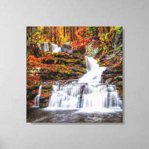 Autumn Waterfall Canvas Print