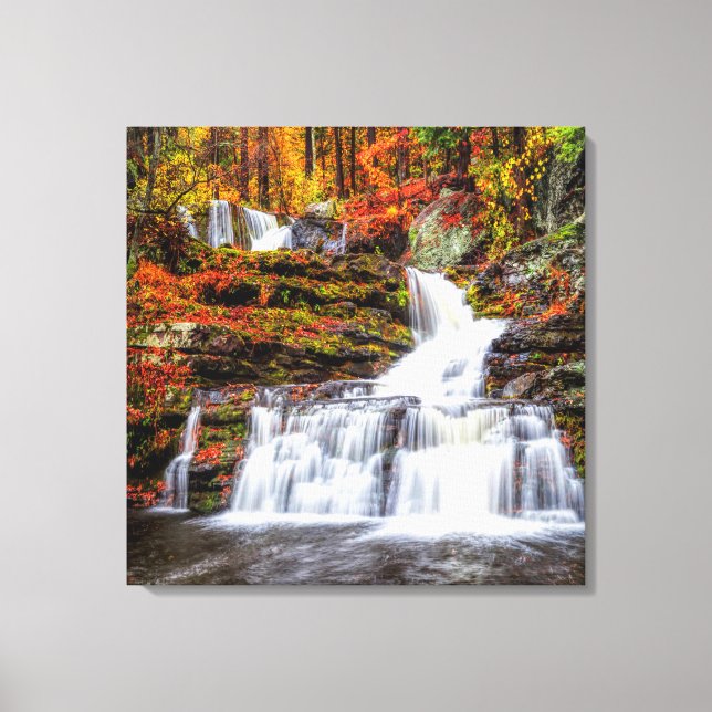 Autumn Waterfall Canvas Print (Front)