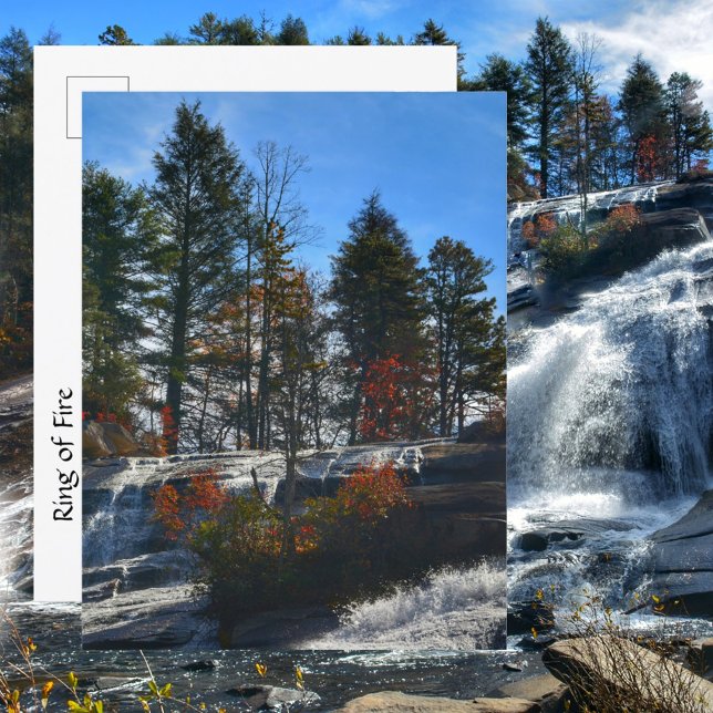 Autumn Waterfall High Falls Photographic NC Postcard (Creator Uploaded)