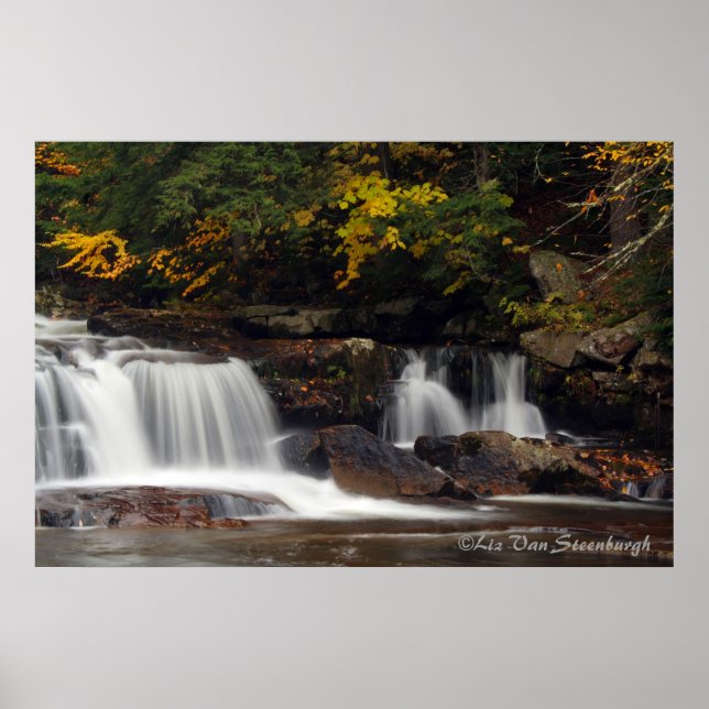 Autumn Waterfall Poster (Front)