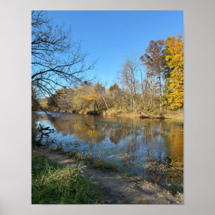Autumn Waterscape Reflections Poster
