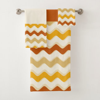 Autumn Wavy line  Bath Towel Set