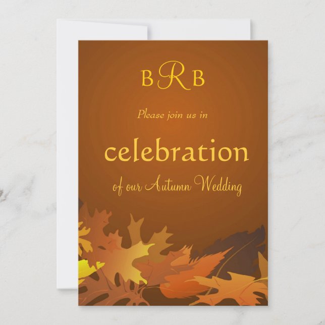 Autumn Wedding Celebration Invitation - Custom (Front)