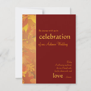 Autumn Wedding - Contemporary Wedding Invitations
