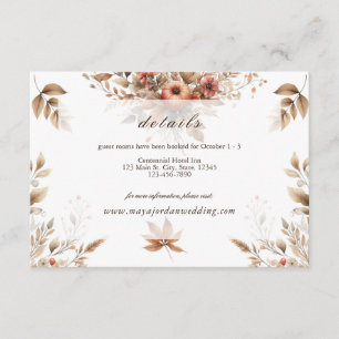 Autumn Wedding Details Enclosure Card