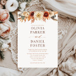 Autumn Wedding Elegant Fall Floral Invitation<br><div class="desc">Celebrate love in full bloom with this elegant fall floral wedding invitation. Featuring warm autumn tones and delicate seasonal florals,  this design is perfect for rustic,  outdoor,  or fall-themed weddings. The clean and timeless layout ensures your wedding details are beautifully showcased and print-ready.</div>