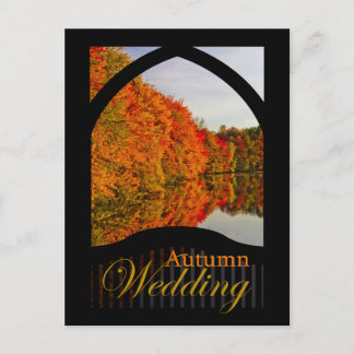 Autumn Wedding Invitation Fall Wedding Postcard