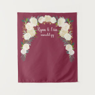 Autumn Wedding Reception Backdrop Photo Booth Prop Tapestry