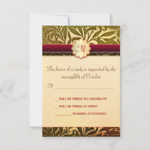 autumn wedding rsvp cards