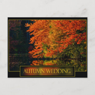 Autumn Wedding Save The Dates Pictures Card