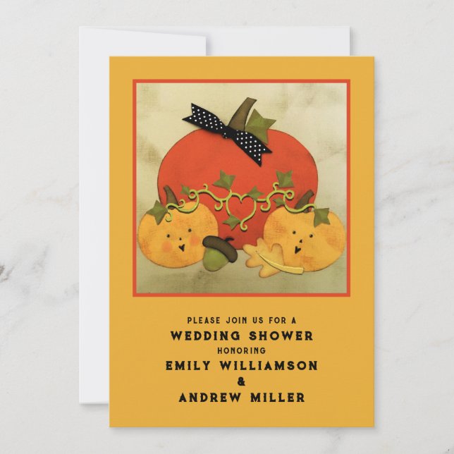 Autumn Wedding Shower Couples Invitation (Front)