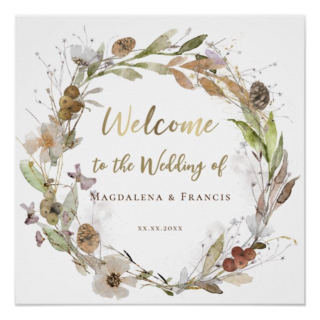 autumn wedding sign (Front)
