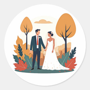 Autumn Wedding Sticker