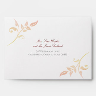 Autumn Wedding Swirl Envelope