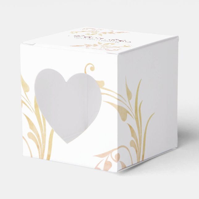 Autumn Wedding Swirl Favour Box (Front Side)