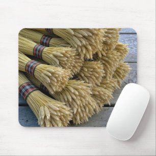 Autumn Wheat Bundled With Plaid Ribbons Mouse Pad