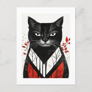 Autumn Whiskers: Cat Collection Postcard