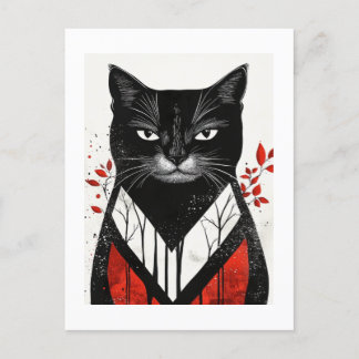 Autumn Whiskers: Cat Collection Postcard