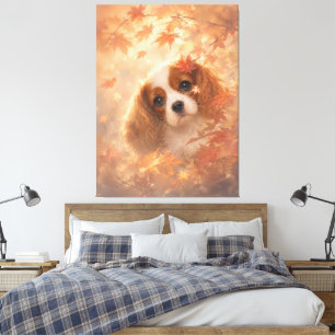 Autumn Whispers Cavalier King Charles Spaniel Canvas Print