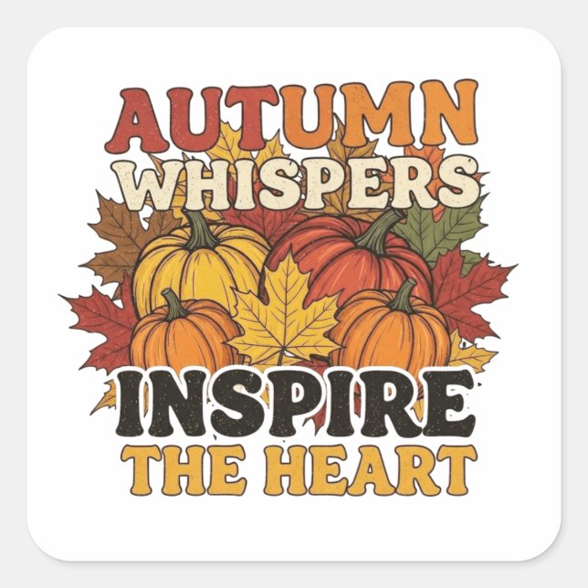 Autumn whispers design Tri-Blend shirt Square Sticker (Front)