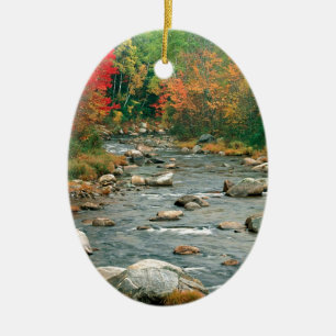 Autumn White Mountains New Hampshire Ceramic Tree Decoration