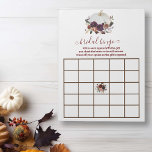 Autumn White Pumpkin Fall in Love Bingo Notepad<br><div class="desc">This design may be personalised in the area provided by changing the photo and/or text. Or it can be customised by clicking Personalise this Template and then choosing the click to customise further option and delete or change the colour of the background, add text, change the text colour or style,...</div>