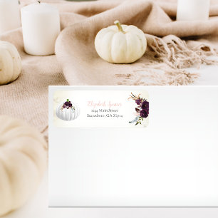 Autumn White Pumpkin Return Address