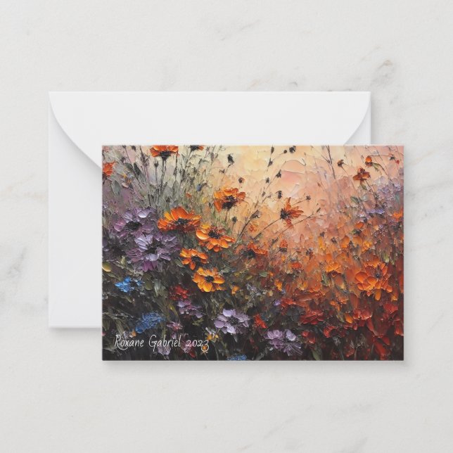Autumn Wild Flowers Card (Front)
