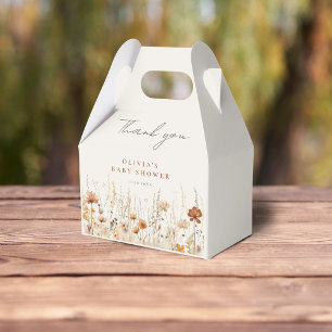 Autumn Wildflower Field Baby Shower Favour Box