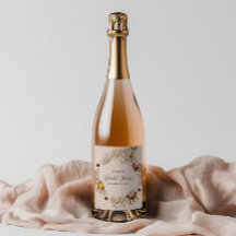 Autumn Wildflower Watercolor Wine Label Set