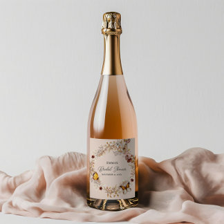 Autumn Wildflower Watercolor Wine Label Set