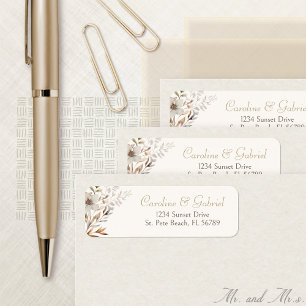 Autumn Wildflowers Address Label