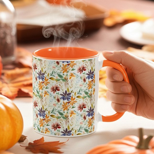 Autumn wildflowers pattern mug (Creator Uploaded)