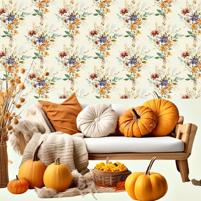 Autumn wildflowers pattern wallpaper (Creator Uploaded)