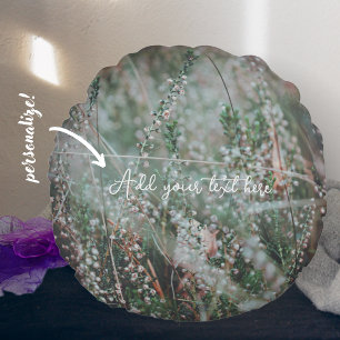 Autumn wildflowers round cushion