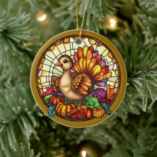 Autumn Wildlife Ceramic Tree Decoration