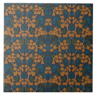 Autumn William Morris Style Pattern Tile