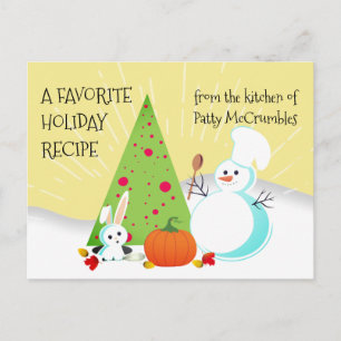 Autumn winter cooking baking holiday recipe cards
