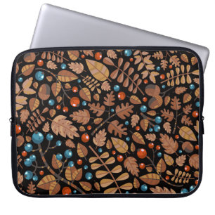 Autumn Winter Plants: Vintage Pattern Laptop Sleeve