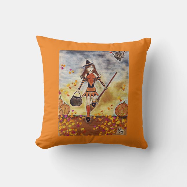 Autumn Witch Cushion (Front)