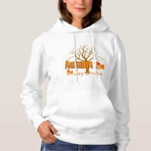 Autumn With Tree & Leaves Women's Hoodie