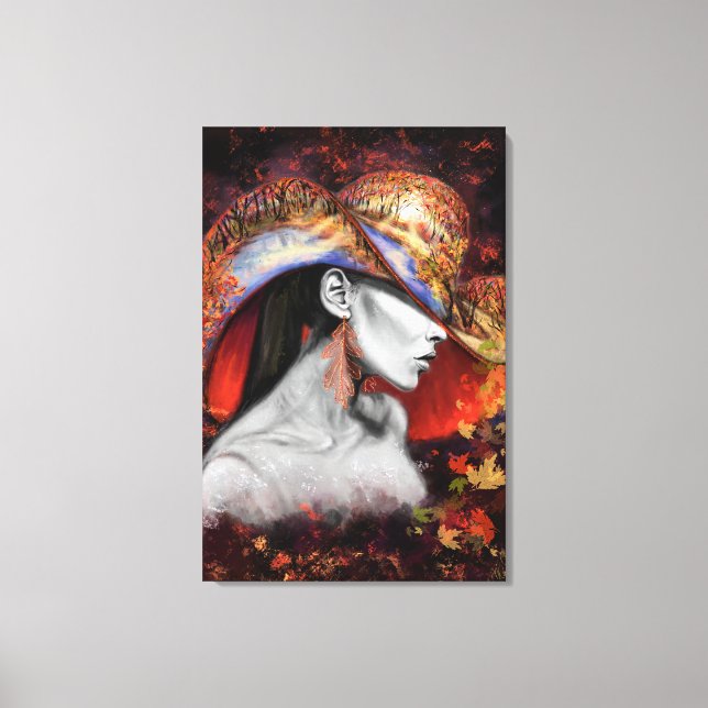 Autumn Woman Canvas Print (Front)