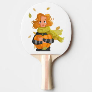 AUTUMN WOMAN PING PONG PADDLE