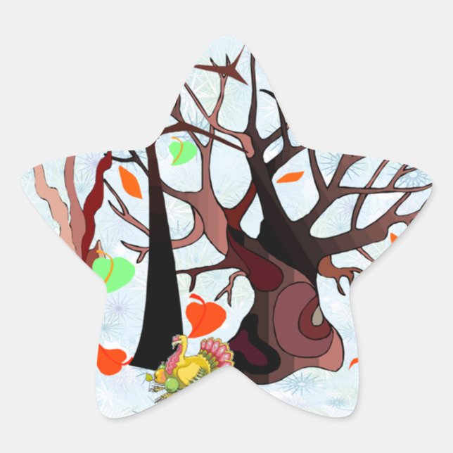 Autumn Wonderland - Star Sticker (Front)